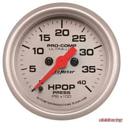 AutoMeter GAUGE; HIGH PRESS OIL PUMP; 2 1/16in.; 4KPSI; DIGITAL STEPPER MOTOR; ULTRA-LITE - 4396
