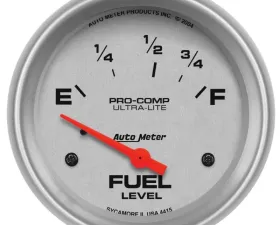 AutoMeter GAUGE; FUEL LEVEL; 2 5/8in.; 73OE TO 10OF; ELEC; ULTRA-LITE