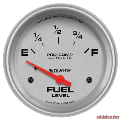 AutoMeter GAUGE; FUEL LEVEL; 2 5/8in.; 240OE TO 33OF; ELEC; ULTRA-LITE - 4416