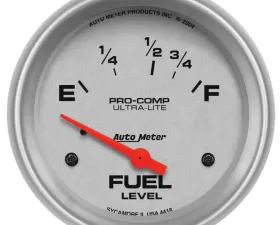 AutoMeter GAUGE; FUEL LEVEL; 2 5/8in.; 16OE TO 158OF; ELEC; ULTRA-LITE