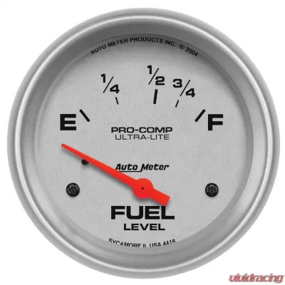 AutoMeter GAUGE; FUEL LEVEL; 2 5/8in.; 16OE TO 158OF; ELEC; ULTRA-LITE - 4418