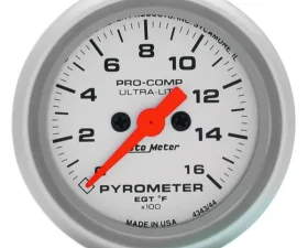 AutoMeter GAUGE; PYROMETER (EGT); 2 5/8in.; 1600deg.F; DIGITAL STEPPER MOTOR; ULTRA-LITE