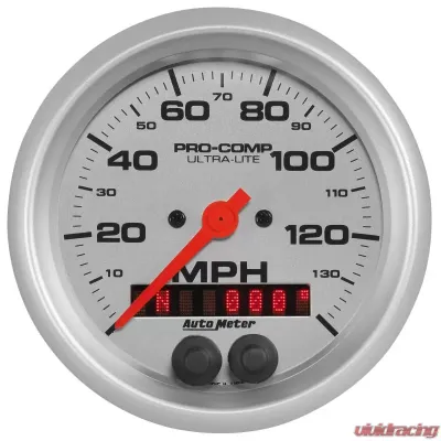 AutoMeter GAUGE; SPEEDOMETER; 3 3/8in.; 140MPH; GPS; ULTRA-LITE - 4480