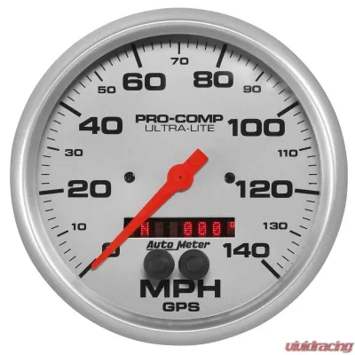 AutoMeter GAUGE; SPEEDOMETER; 5in.; 140MPH; GPS; ULTRA-LITE - 4481