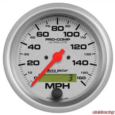 AutoMeter GAUGE; SPEEDO; 3 3/8in.; 160MPH; ELEC. PROGRAM W/LCD ODO; ULTRA-LITE - 4488