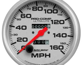 AutoMeter GAUGE; SPEEDOMETER; 5in.; 160MPH; MECHANICAL; ULTRA-LITE