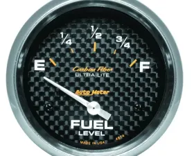 AutoMeter GAUGE; FUEL LEVEL; 2 5/8in.; 0OE TO 90OF; ELEC; CARBON FIBER