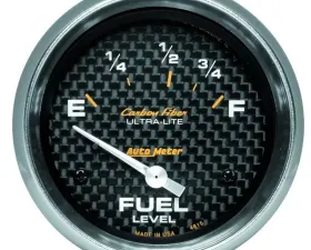 AutoMeter GAUGE; FUEL LEVEL; 2 5/8in.; 73OE TO 10OF; ELEC; CARBON FIBER