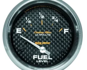 AutoMeter GAUGE; FUEL LEVEL; 2 5/8in.; 240OE TO 33OF; ELEC; CARBON FIBER
