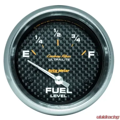 AutoMeter GAUGE; FUEL LEVEL; 2 5/8in.; 240OE TO 33OF; ELEC; CARBON FIBER - 4816