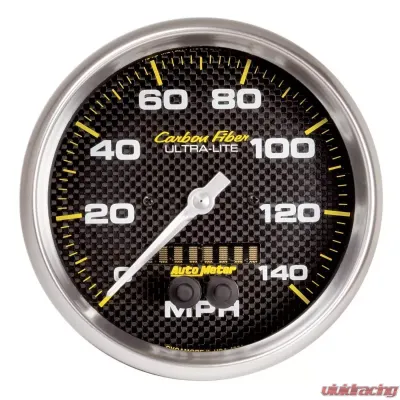 AutoMeter GAUGE; SPEEDOMETER; 5in.; 140MPH; GPS; CARBON FIBER - 4881