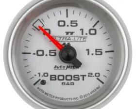 AutoMeter GAUGE; VAC/BOOST; 2 1/16in.;-1-+2 BAR; MECHANICAL; ULTRA-LITE II