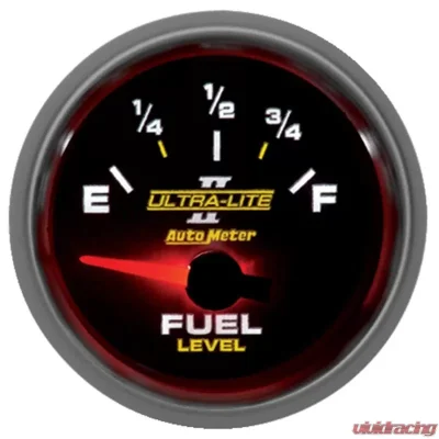 AutoMeter GAUGE; FUEL LEVEL; 2 1/16in.; 0OE TO 90OF; ELEC; ULTRA-LITE II - 4913