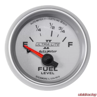 AutoMeter GAUGE; FUEL LEVEL; 2 1/16in.; 16OE TO 158OF; ELEC; ULTRA-LITE II - 4918