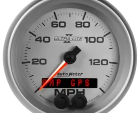 AutoMeter GAUGE; SPEEDOMETER; 3 3/8in.; 140MPH; GPS; ULTRA-LITE II