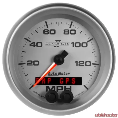 AutoMeter GAUGE; SPEEDOMETER; 3 3/8in.; 140MPH; GPS; ULTRA-LITE II - 4980