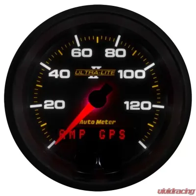 AutoMeter GAUGE; SPEEDOMETER; 3 3/8in.; 140MPH; GPS; ULTRA-LITE II - 4980