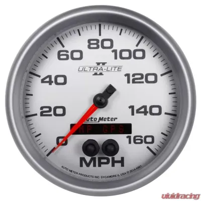 AutoMeter GAUGE; SPEEDOMETER; 5in.; 160MPH; GPS; ULTRA-LITE II - 4981