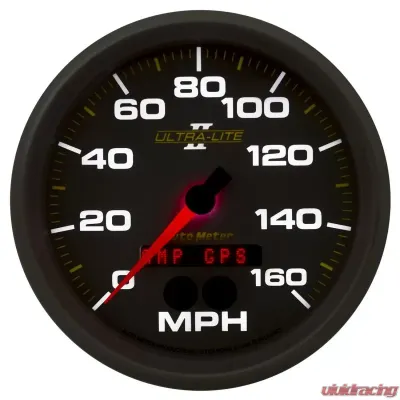 AutoMeter GAUGE; SPEEDOMETER; 5in.; 160MPH; GPS; ULTRA-LITE II - 4981