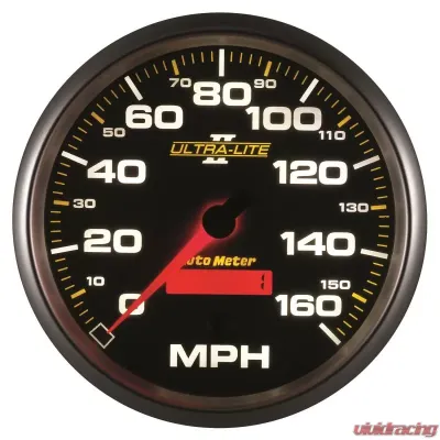 AutoMeter GAUGE; SPEEDOMETER; 5in.; 160MPH; ELEC. PROGRAMMABLE; ULTRA-LITE II - 4989