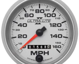 AutoMeter GAUGE; SPEEDOMETER; 3 3/8in.; 160MPH; MECHANICAL; ULTRA-LITE II