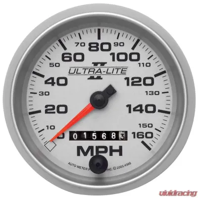AutoMeter GAUGE; SPEEDOMETER; 3 3/8in.; 160MPH; MECHANICAL; ULTRA-LITE II - 4993
