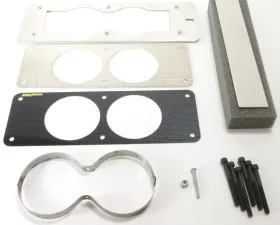 AutoMeter GAUGE MOUNT; GAUGE CAGE; DUAL; 2 5/8in.; CARBON FIBER LOOK; MUSTANG 87-93 FOX Ford