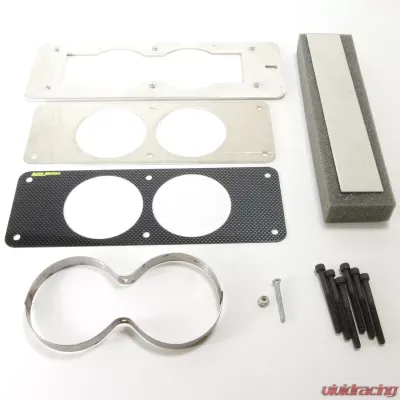 AutoMeter GAUGE MOUNT; GAUGE CAGE; DUAL; 2 5/8in.; CARBON FIBER LOOK; MUSTANG 87-93 FOX Ford - 50108