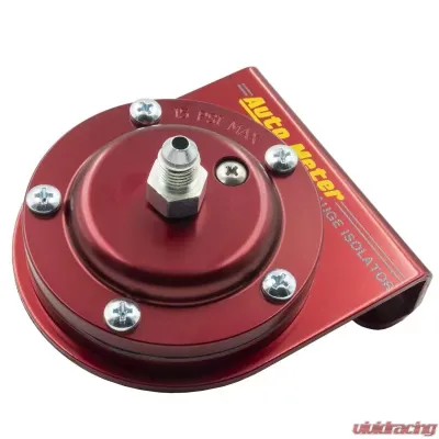 AutoMeter FUEL PRESS ISOLATOR KIT; FOR 15 PSI GAUGES; RED ANODIZED ALUMINUM;-4AN FITTINGS - 5376