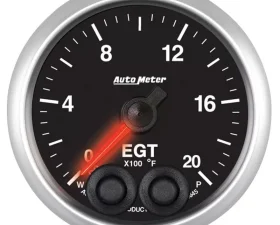 AutoMeter GAUGE; PYRO. (EGT); 2 1/16in.; 2000deg.F; STEPPER MOTOR W/PEAK/WARN; ELITE