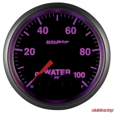 AutoMeter GAUGE; WATERP; 2 1/16in.; 100PSI; STEPPER MOTOR W/PK/WRN; ELITE; W/O PRO-CONTROL - 5668-05702