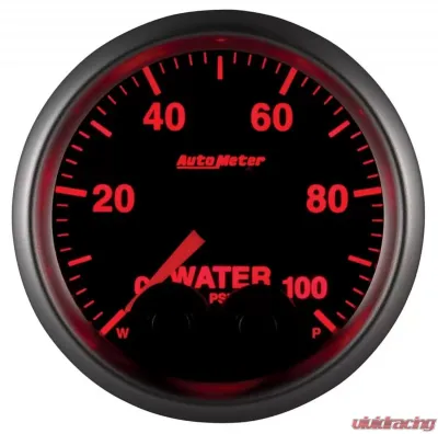 AutoMeter GAUGE; WATERP; 2 1/16in.; 100PSI; STEPPER MOTOR W/PK/WRN; ELITE; W/O PRO-CONTROL - 5668-05702