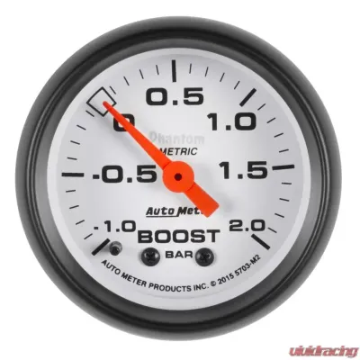 AutoMeter GAUGE; VAC/BOOST; 2 1/16in.;-1-+2 BAR; MECHANICAL; PHANTOM - 5703-M2