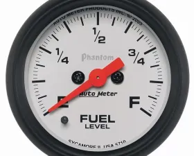 AutoMeter GAUGE; FUEL LEVEL; 2 1/16in.; 0-280O PROGRAMMABLE; PHANTOM
