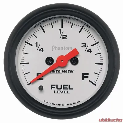 AutoMeter GAUGE; FUEL LEVEL; 2 1/16in.; 0-280O PROGRAMMABLE; PHANTOM - 5710