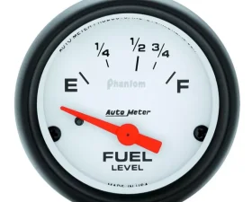 AutoMeter GAUGE; FUEL LEVEL; 2 1/16in.; 16OE TO 158OF; ELEC; PHANTOM