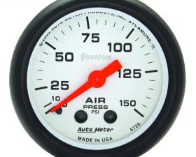 AutoMeter GAUGE; AIR PRESS; 2 1/16in.; 150PSI; MECHANICAL; PHANTOM