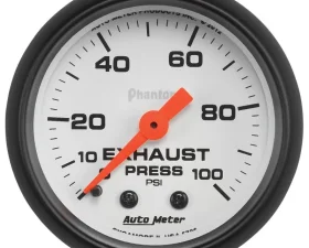 AutoMeter GAUGE; EXHAUST PRESS; 2 1/16in.; 100PSI; MECHANICAL; PHANTOM