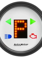 AutoMeter GAUGE; GEAR POS; 2 1/16in.; INCL INDICATORS; WHITE DIAL; RED LED; BLACK BEZEL                                     - 5759 - Image 3