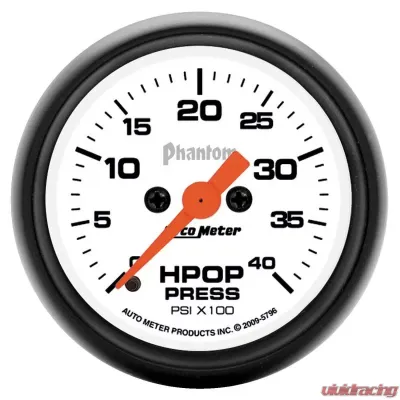 AutoMeter GAUGE; HIGH PRESS OIL PUMP; 2 1/16in.; 4KPSI; DIGITAL STEPPER MOTOR; PHANTOM - 5796