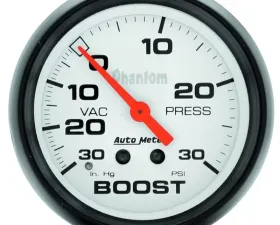 AutoMeter GAUGE; VAC/BOOST; 2 5/8in.; 30INHG-30PSI; MECHANICAL; PHANTOM