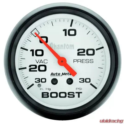 AutoMeter GAUGE; VAC/BOOST; 2 5/8in.; 30INHG-30PSI; MECHANICAL; PHANTOM - 5803