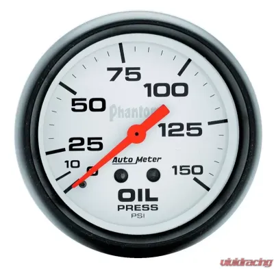 AutoMeter GAUGE; OIL PRESSURE; 2 5/8in.; 150PSI; MECHANICAL; PHANTOM - 5823