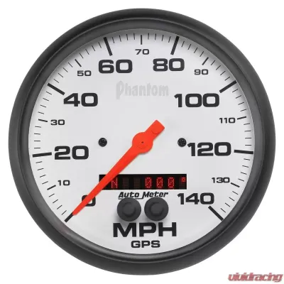 AutoMeter GAUGE; SPEEDOMETER; 5in.; 140MPH; GPS; PHANTOM - 5881