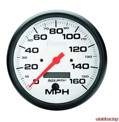AutoMeter GAUGE; SPEEDO; 5in.; 160MPH; ELEC. PROGRAM W/LCD ODO; PHANTOM - 5889