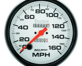 AutoMeter GAUGE; SPEEDOMETER; 5in.; 160MPH; MECHANICAL; PHANTOM