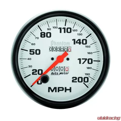 AutoMeter GAUGE; SPEEDOMETER; 5in.; 200MPH; MECHANICAL; PHANTOM - 5896