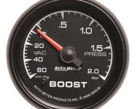 AutoMeter GAUGE; VAC/BOOST; 2 1/16in.; 60CMHG-2.0BAR; MECHANICAL; ES