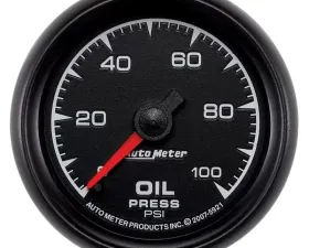 AutoMeter GAUGE; OIL PRESSURE; 2 1/16in.; 100PSI; MECHANICAL; ES