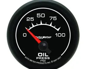 AutoMeter GAUGE; OIL PRESSURE; 2 1/16in.; 100PSI; ELECTRIC; ES